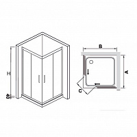 Душевой уголок RGW HO-312 (RGW HO-31 + Z-42) Прозрачное 1300x1300