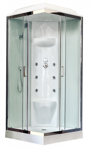 Душевая кабина Royal Bath  RB 90HP7-WT-CH (белое/прозрачное)